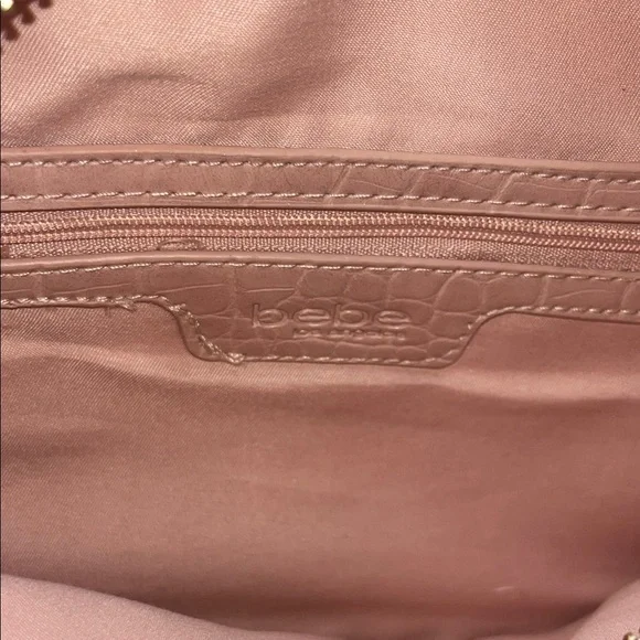 Bebe Pink and Gold Crossbody Bag with Metallic Finish - Picture 10 of 10